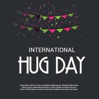 ilustración vectorial de un fondo para el día internacional del abrazo. vector