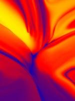 wavy gradient background illustration in flame theme color. the abstract pattern of a creative and elegant graphic for wallpaper and element designs. photo