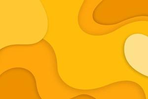 the layered background in wavy shapes. the abstract paper cut style as a 3d pop up background illustration in yellow to orange color. modern geometric design element for wallpaper. photo