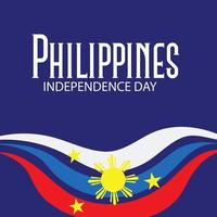 Ilustración de un fondo para el día de la independencia de Filipinas. vector