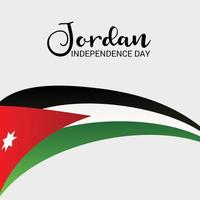 Ilustración de un fondo para el día de la independencia de Jordania. vector