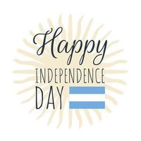 Independence day in Argentina is July 9. Vector illustration of the Argentine flag and the Palace of Buenos Aires. National public holidays. Design of banners, logos, postcards, city festival, news.