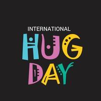 Vector illustration of a background for International Hug Day.