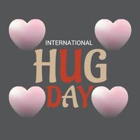 Vector illustration of a background for International Hug Day.