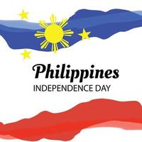 Ilustración de un fondo para el día de la independencia de Filipinas. vector