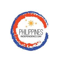 Ilustración de un fondo para el día de la independencia de Filipinas. vector