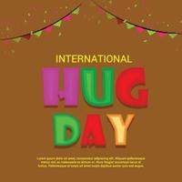 Vector illustration of a background for International Hug Day.