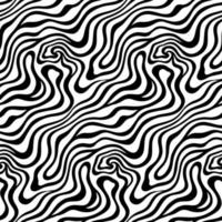 Abstract Zebra Wave Black Vector Seamless Pattern Design