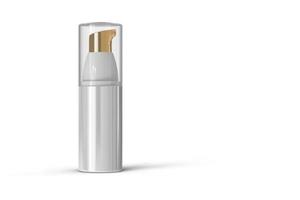 paquete de botella cosmética de alta resolución 3d maqueta aislada de representación adecuada para su elemento de diseño. foto