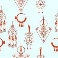 Berber jewelry seamless pattern vector