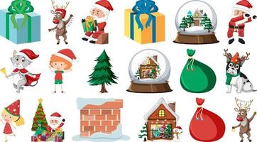 Isolated Christmas Objects And Elements Set vector