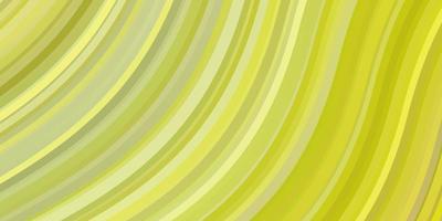 textura de vector verde claro, amarillo con líneas torcidas.