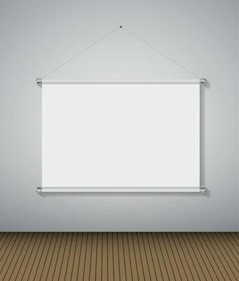 Abstract Gallery Background with Lighting Lamp and Frame. Empty Space for Your Text or Object