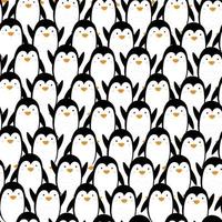 Penguin pattern. Seamless vector background.