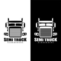 semi truck logo design vector