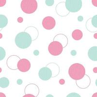 Seamless abstract geometric pattern Pink and green overlapping circular background Design ideas for textiles, fashion, publications, wallpapers. Vector illustration