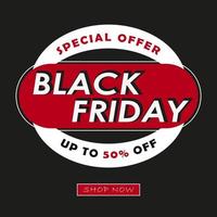 black friday promo with black background vector