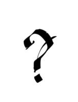 Question mark in the gothic style. Vector. Alphabet. Punctuation mark. Calligraphy and lettering. Elegant font for tattoos.