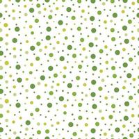 Abstract polka dots background. White seamless pattern with green circle Design for publications, posters, fabrics, textiles. Vector illustration