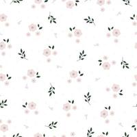 Beautiful seamless texture pattern Small and large floral pastel color Random scattered pattern Designs used in textile, fabric, publication, gift wrapping, vector illustration