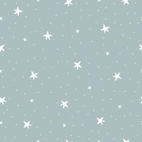 Seamless pattern Star silhouette With a small dot on the blue background Design used for Publications, poster, gift wrap, clothing, textiles, vector illustration
