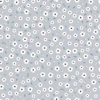 Seamless pattern White flower background Hand draw in cartoon style Used for publication, textiles, vector illustration.