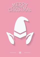Merry Christmas minimal flat design vector