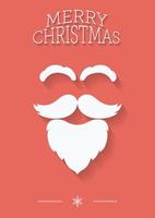 Santa Claus hat and beard vector