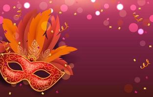 Mardi Gras With Mask And Confetti Background vector