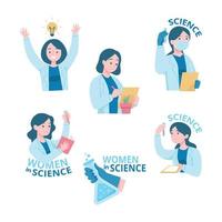 Set of International Women In Science vector