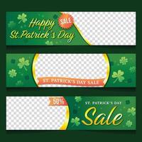 Saint Patrick's Day Sale Horizontal Banner vector