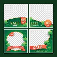 Saint Patrick's Day Sale Instagram Post Template vector