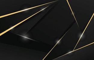 Luxury Black Background with Gold Light vector