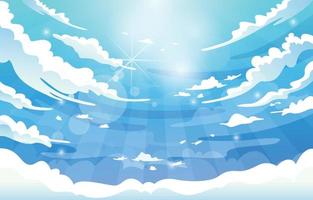 Blue Sky Shine Drawing Background vector