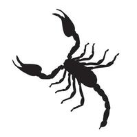 Ilustración de vector de silueta de escorpión grande