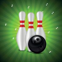 Skittles and Bowling Ball Background vector