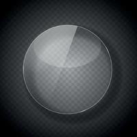 Glass Frame on Abstract Transparent Background. Vector Illustration.