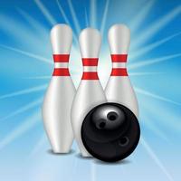 Skittles and Bowling Ball Background vector