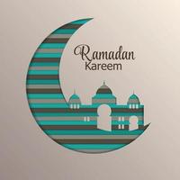 Background for Muslim Community Festival Ramadan Rareem.  Eid Mubarak. Vector Illustration