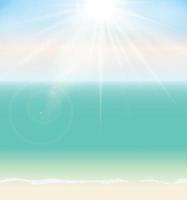 Ilustración de fondo de vector de playa de horario de verano