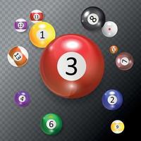 Ivories, Billiard Balls Set Vector