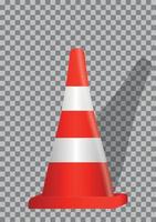 Road signs. Orange Badge guardrails on transparent background. Vector Illustration.