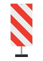 Road signs. Red Badge guardrails. Vector Illustration.