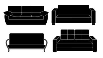 Sofa Icon Set Vector Illustration