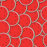 Seamless Pattern Background with Watermelon. Vector Illustration