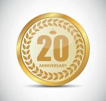 Template Logo 20 Years Anniversary Vector Illustration