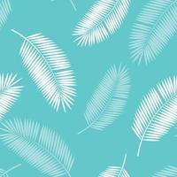 Palm Leaf Seamless Pattern Background. Vector Illustration.