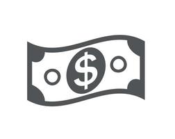 Dólar estadounidense pila papel billetes icono signo negocio finanzas dinero concepto vector ilustración