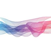 Abstract Colored Wave on  Background. Vector Illustration.