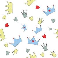 Prince Seamless Pattern Background Vector Illustration.